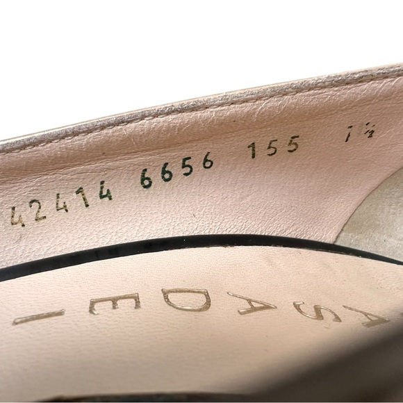 Casadei Shimmer Gold & Black Two Tone Pump Heels - Picture 8 of 16